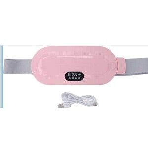 New White/Pink Rechargeable Heating Pad for Period Cramps